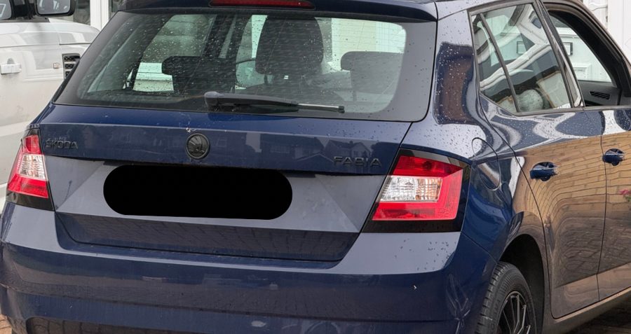 Škoda Fabia factory tint window tinting Oxford before